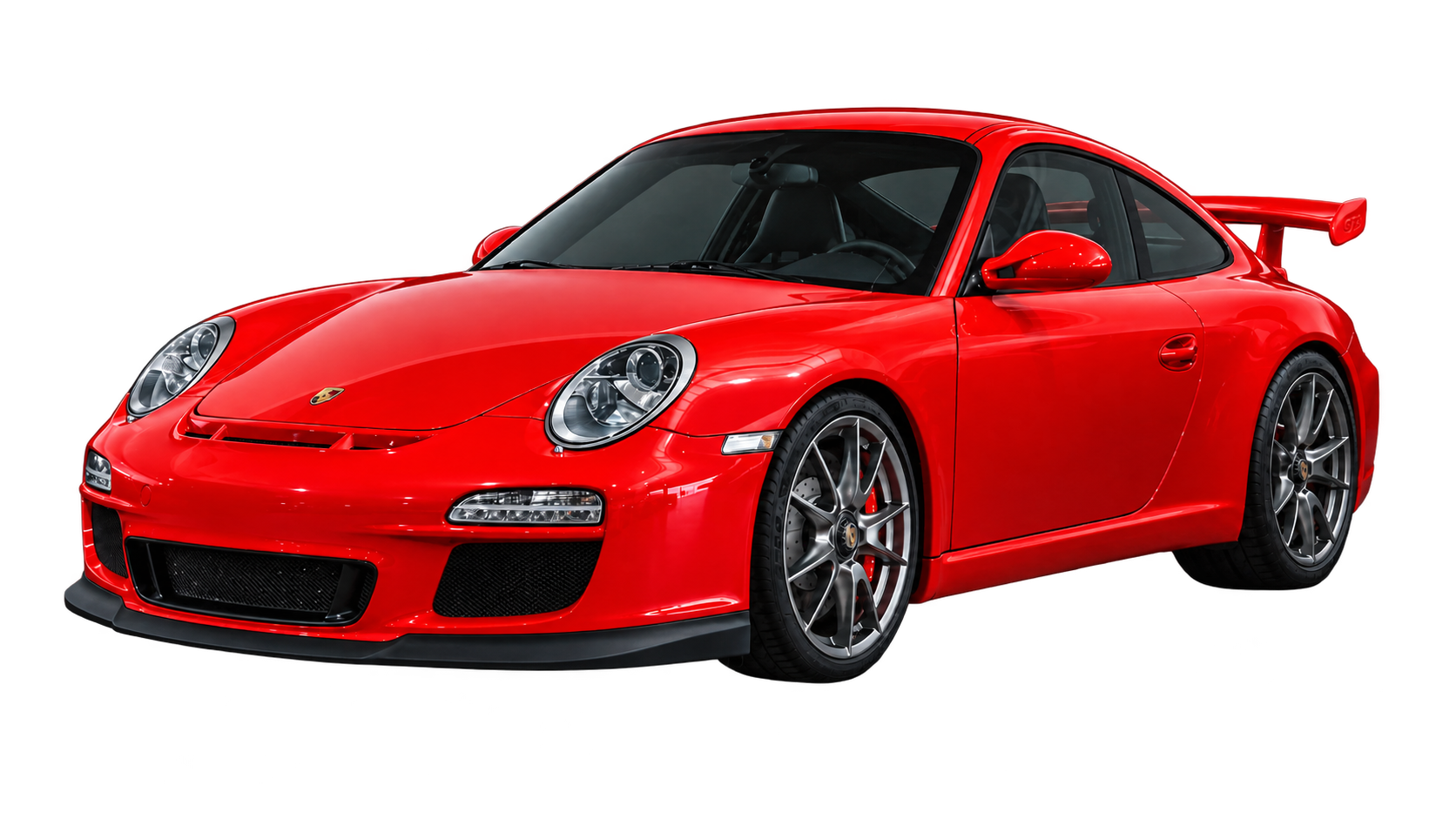 Porsche 911 GT3 rojo al centro